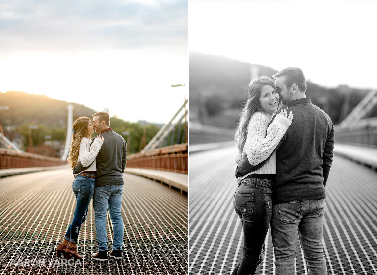15 wheeling wv bridge engagement(pp w768 h561) - Stephanie + Tyler | Wheeling Waterfront Engagement Photos