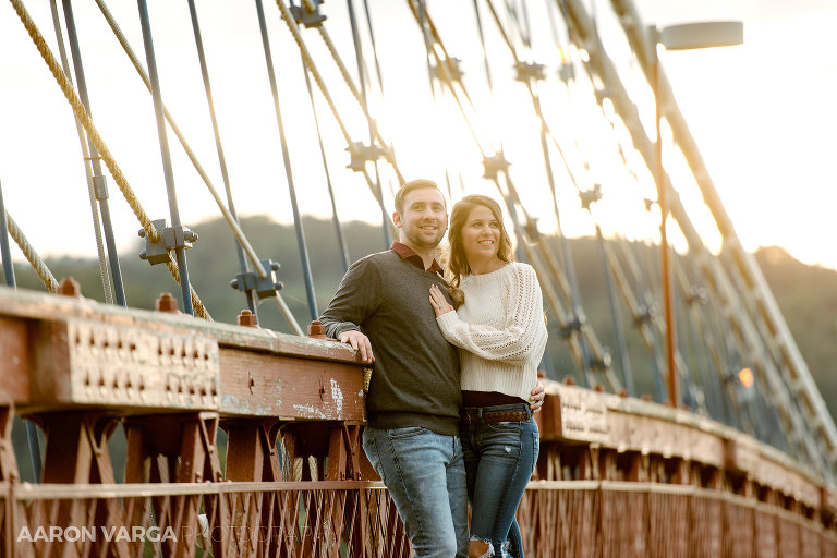 18 engagement session wheeling bridge(pp w768 h512) - Stephanie + Tyler | Wheeling Waterfront Engagement Photos