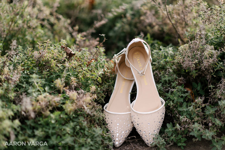 01 nude sparkly flat shoes wedding(pp w768 h512) - Liz + Josh | Chestnut Ridge Golf Resort Wedding Photos