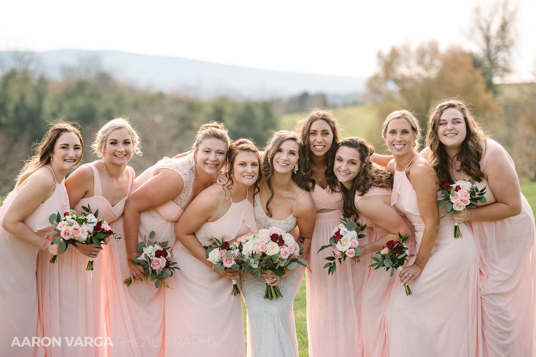 12 blush bridesmaid dresses(pp w768 h512) - Liz + Josh | Chestnut Ridge Golf Resort Wedding Photos
