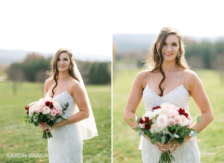 16 beautiful bride in fall(pp w768 h561) - Liz + Josh | Chestnut Ridge Golf Resort Wedding Photos