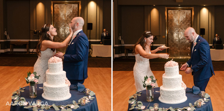 52 chestnut ridge cake cutting(pp w768 h381) - Liz + Josh | Chestnut Ridge Golf Resort Wedding Photos
