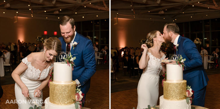 51 heinz history center wedding cake cutting(pp w768 h381) - Kristen + Luke | Heinz History Center Wedding Photos