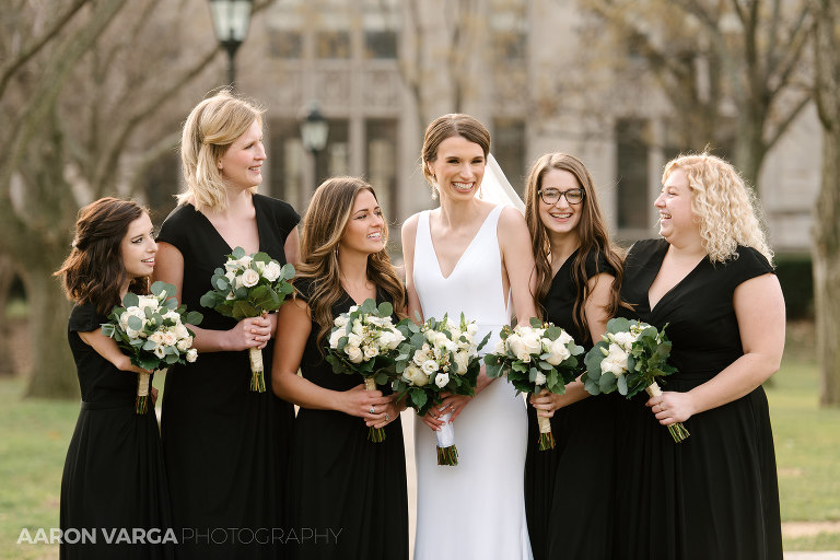23 bridesmaids black dresses(pp w768 h512) - Emily + Keith | Hotel Monaco