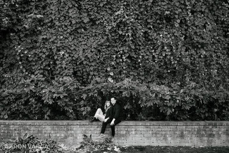 13 ivy wall engagement photos(pp w768 h512) - Lauren + Dave | Fall Downtown Engagement Photos