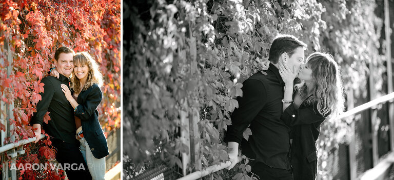 15 red ivy wall engagement(pp w768 h351) - Lauren + Dave | Fall Downtown Engagement Photos