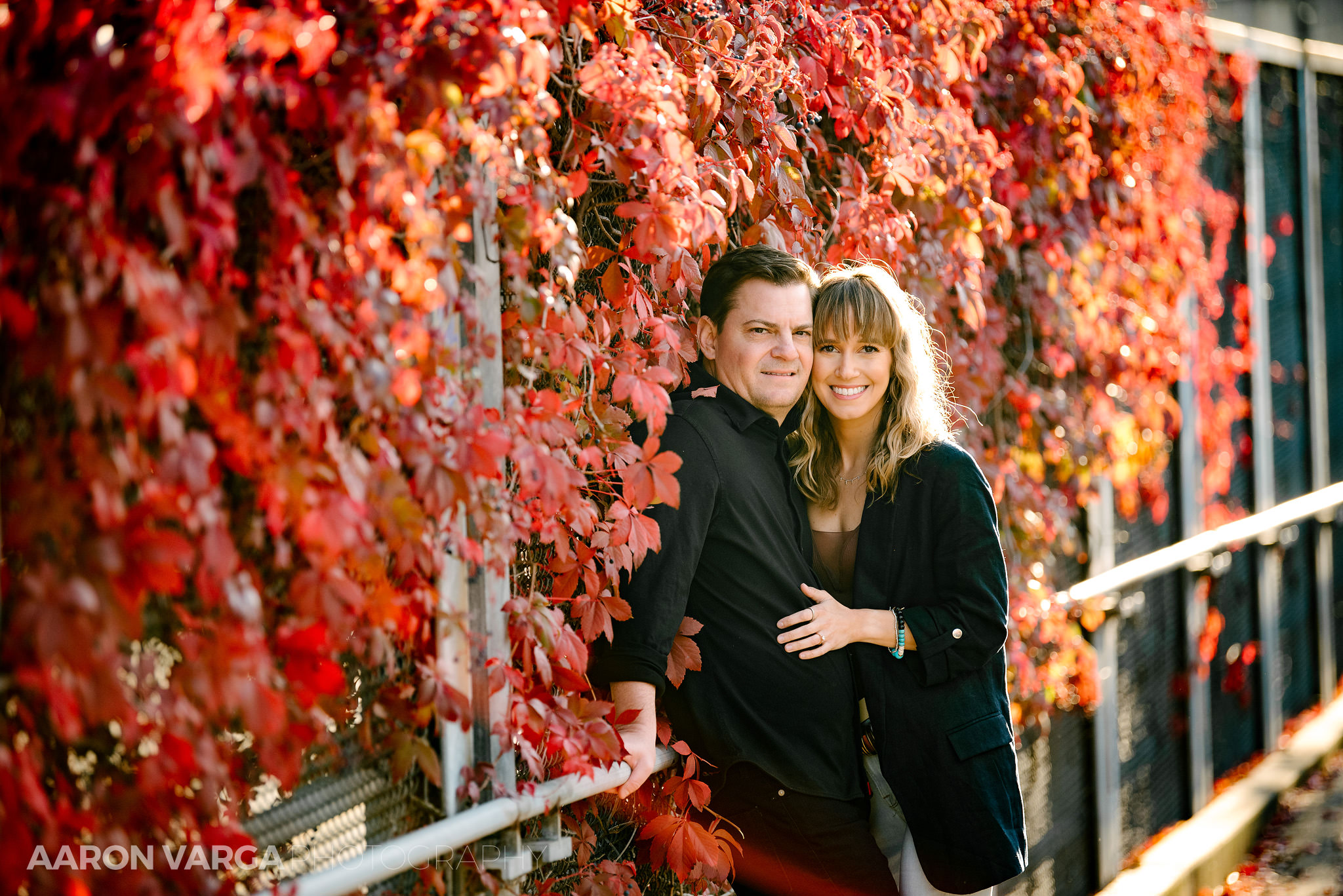 16 red leaves pittsburgh engagement - Lauren + Dave | Fall Downtown Engagement Photos