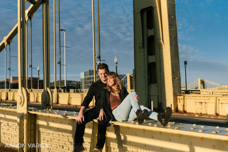 17 yellow bridges engagement(pp w768 h512) - Lauren + Dave | Fall Downtown Engagement Photos