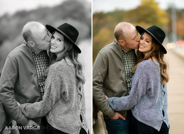 20 phipps conservatory engagement photos fall bridge(pp w768 h561) - Chelsea + Matt | Schenley Park and Panther Hollow Engagement Photos