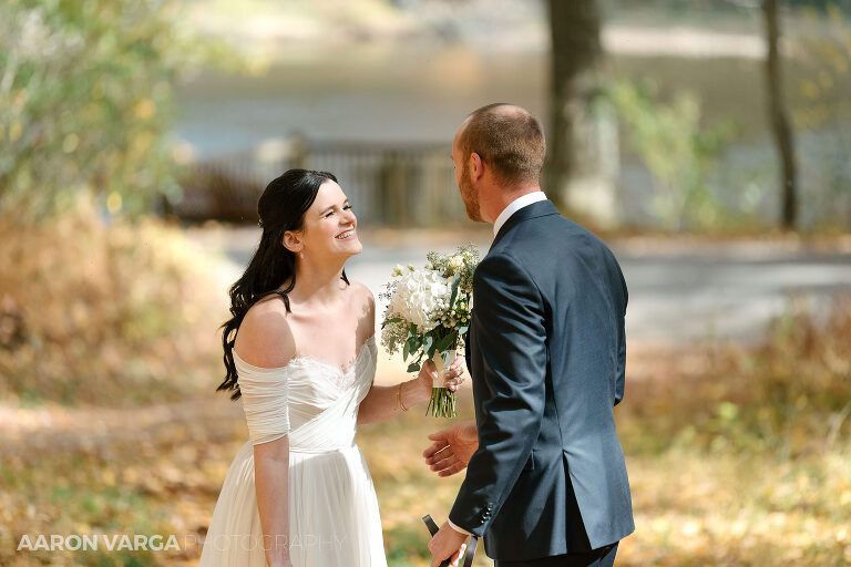 05 cook forest elopement first look(pp w768 h512) - Morgan + Greg | Cook Forest State Park Elopement Photos