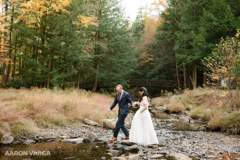 30 bride groom crossing creek(pp w768 h512) - Morgan + Greg | Cook Forest State Park Elopement Photos