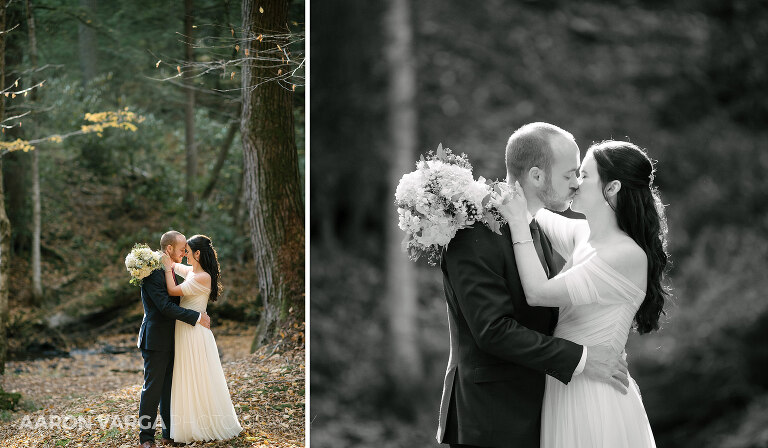 34 bride groom wedding in woods(pp w768 h448) - Morgan + Greg | Cook Forest State Park Elopement Photos