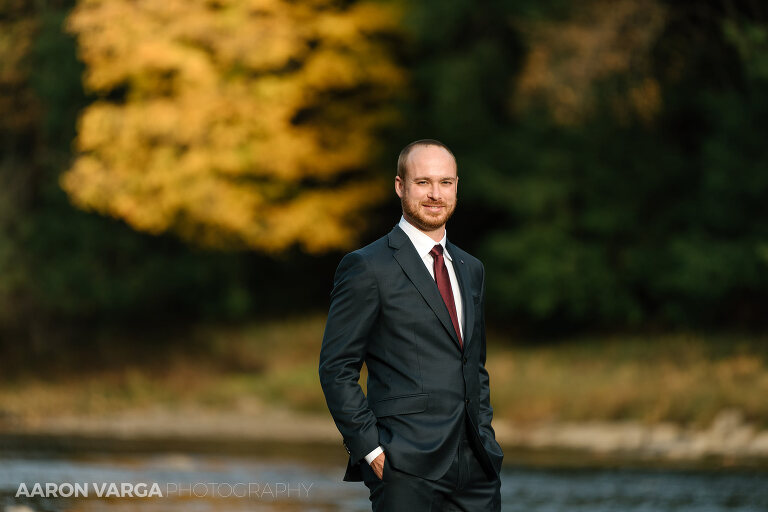 07 groom portrait(pp w768 h512) - Morgan + Greg | Cook Forest State Park Elopement Photos (Part 2)