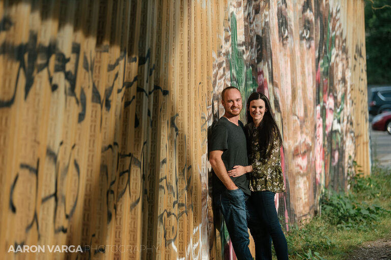 16 strip district murals(pp w768 h512) - Morgan + Greg | Strip District Engagement Photos