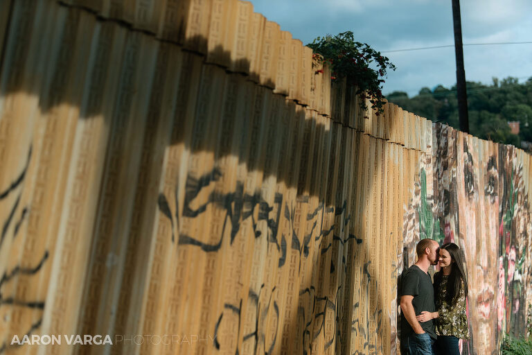 17 strip district mural engagement(pp w768 h512) - Morgan + Greg | Strip District Engagement Photos