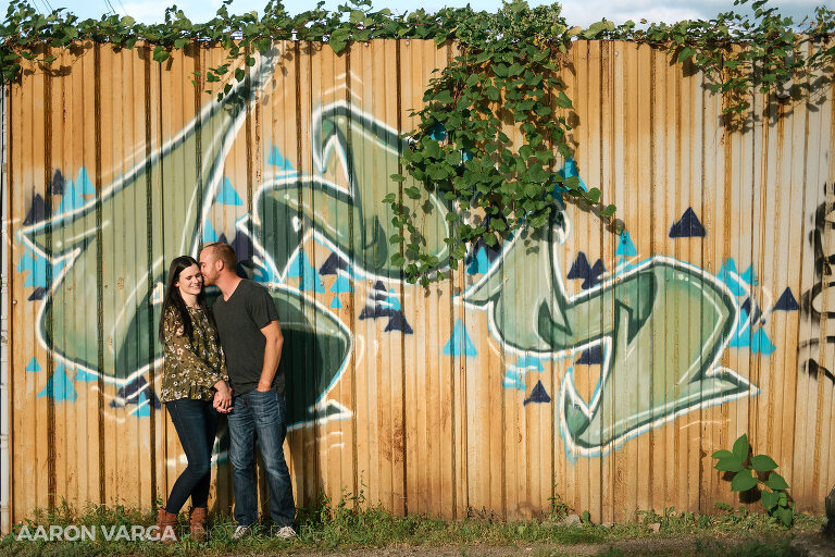 18 strip district graffiti engagement photos(pp w768 h512) - Morgan + Greg | Strip District Engagement Photos