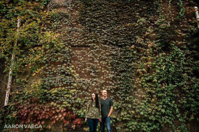 21 strip district ivy wall engagement(pp w768 h512) - Morgan + Greg | Strip District Engagement Photos