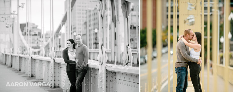 28 yellow bridge engagement photos(pp w768 h304) - Morgan + Greg | Strip District Engagement Photos