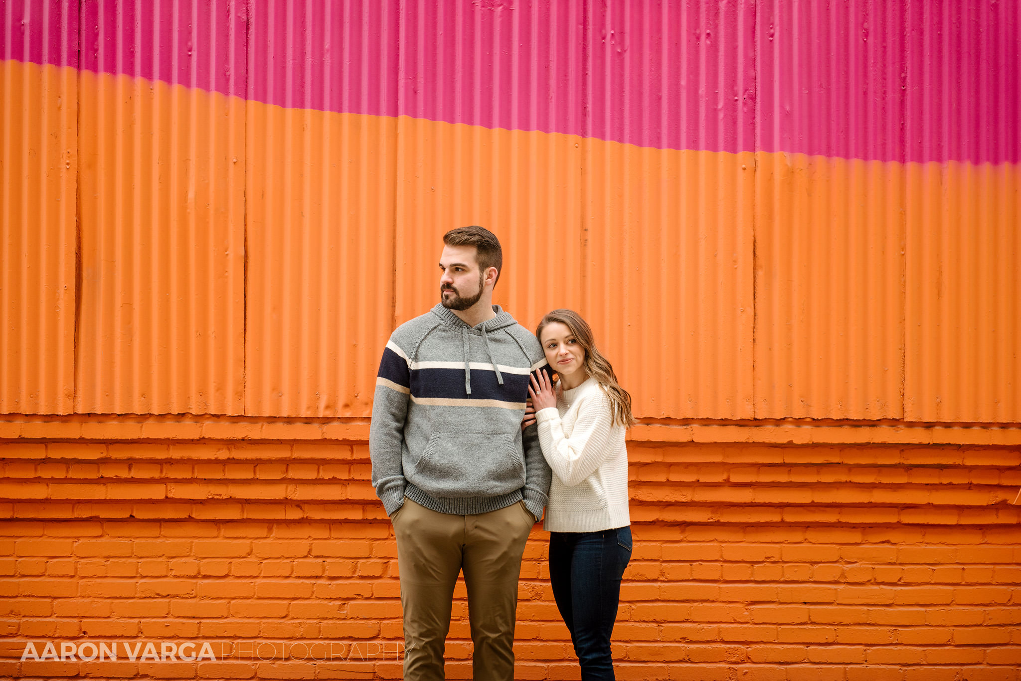 22 pittsburgh highline color wall - Nolan + Sadie | Mt. Washington and The Highline Engagement Photos