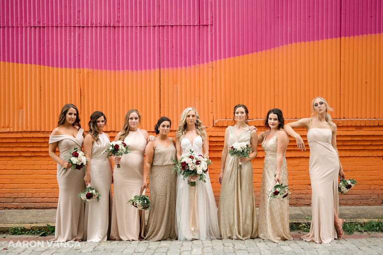 17 fun bridal party bridesmaids photo(pp w768 h511) - Missy + Joe | Omni William Penn Hotel Wedding Photos