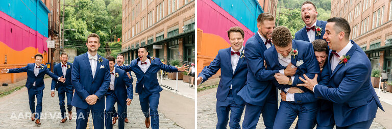 19 pittsburgh highline groomsmen funny(pp w768 h253) - Missy + Joe | Omni William Penn Hotel Wedding Photos