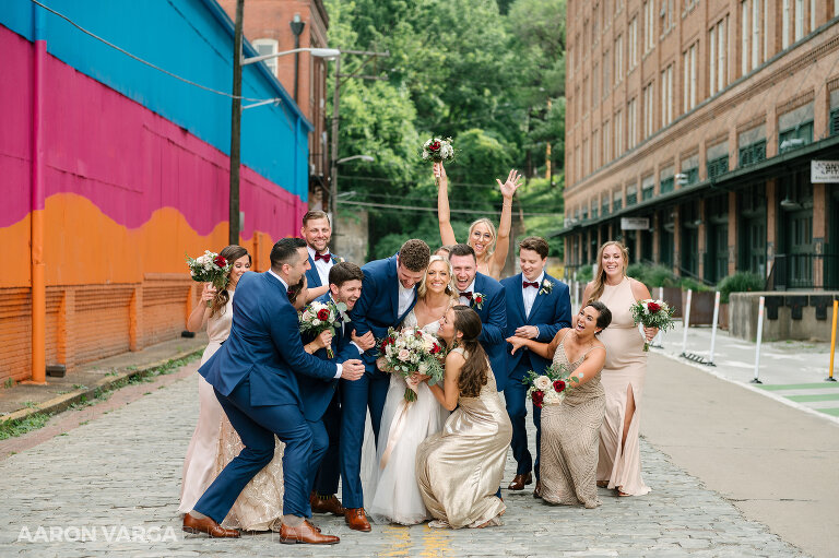 25 highline pittsburgh bridal party fun(pp w768 h511) - Missy + Joe | Omni William Penn Hotel Wedding Photos