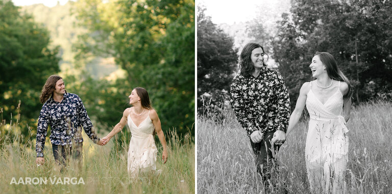 09 happy couple running engagement(pp w768 h381) - Noelle + Mark | Family Farm Engagement Photos