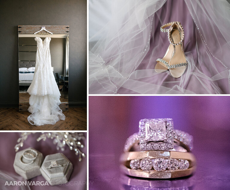 02 purple wedding details(pp w768 h634) - Dakota + Carlo | Renaissance Pittsburgh Hotel Wedding Photos