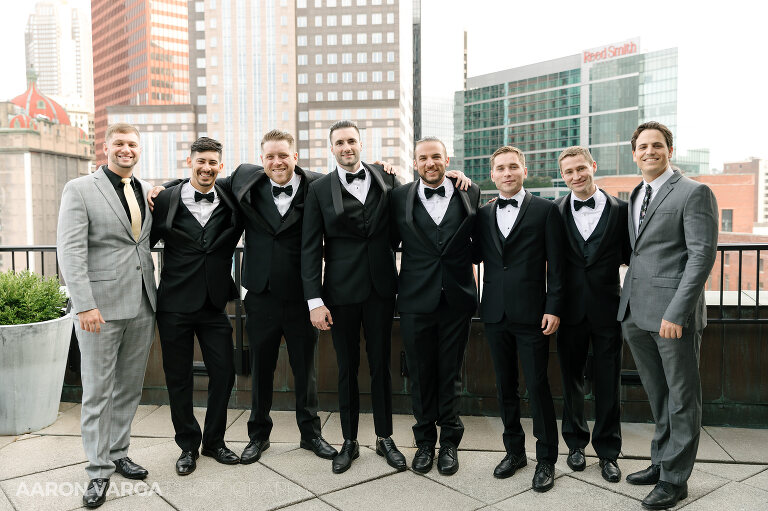 07 groomsmen renaissance hotel(pp w768 h511) - Dakota + Carlo | Renaissance Pittsburgh Hotel Wedding Photos