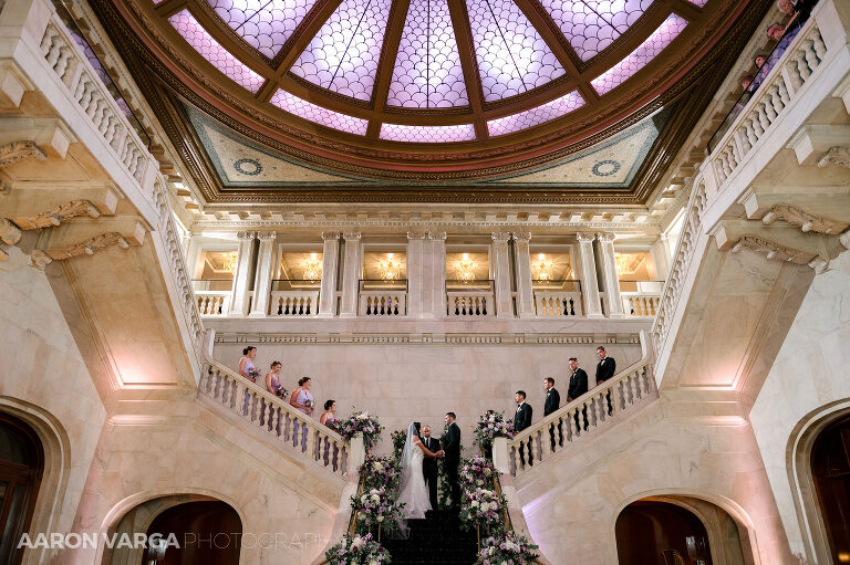 18 renaissance hotel rotunda ceremony(pp w768 h511) - Dakota + Carlo | Renaissance Pittsburgh Hotel Wedding Photos