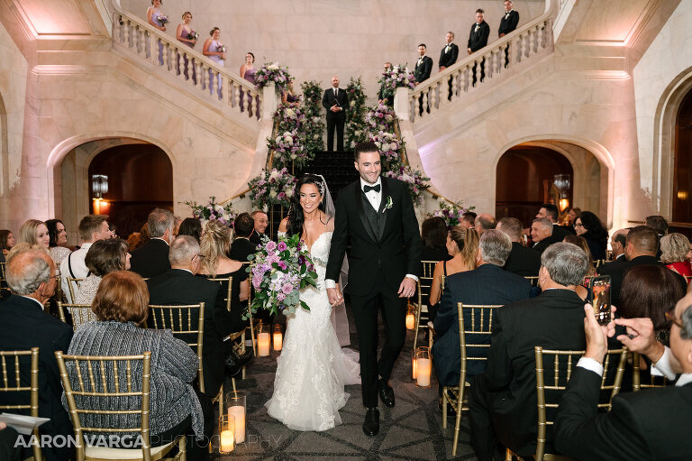 20 renaissance hotel wedding staircase(pp w768 h511) - Dakota + Carlo | Renaissance Pittsburgh Hotel Wedding Photos