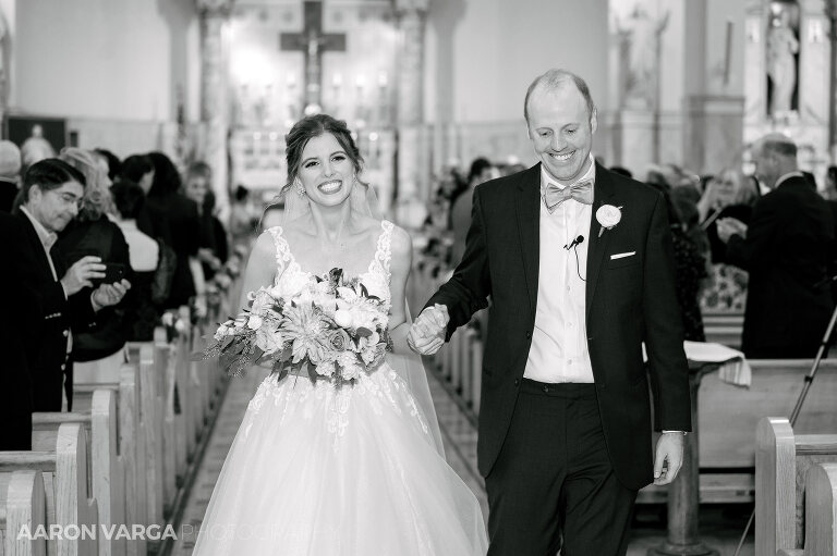 11 lemont wedding recessional(pp w768 h511) - Chelsea + Matt | Le Mont Restaurant Wedding Photos