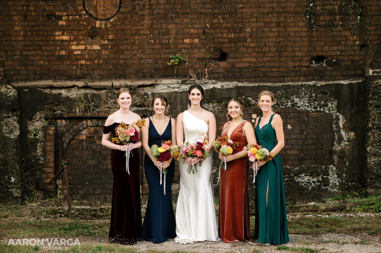10 fall bridesmaid dresses colorful(pp w768 h511) - Emily + Eli | Carrie Furnace Wedding Photos