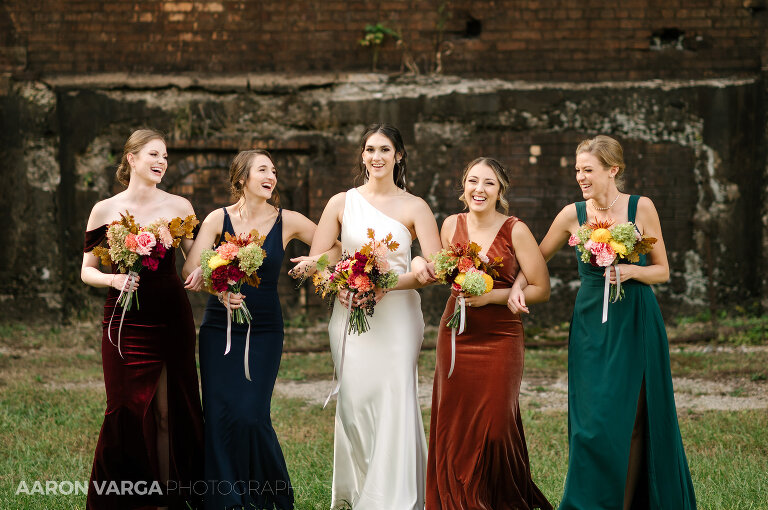 12 happy bridesmaid dresses fall(pp w768 h510) - Emily + Eli | Carrie Furnace Wedding Photos