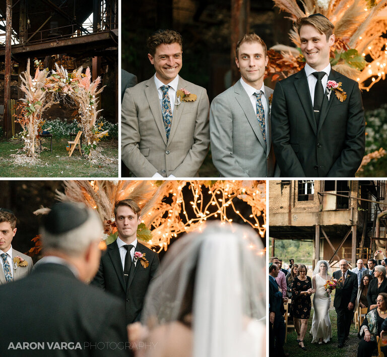 36 carrie furnace jewish wedding ceremony(pp w768 h708) - Emily + Eli | Carrie Furnace Wedding Photos