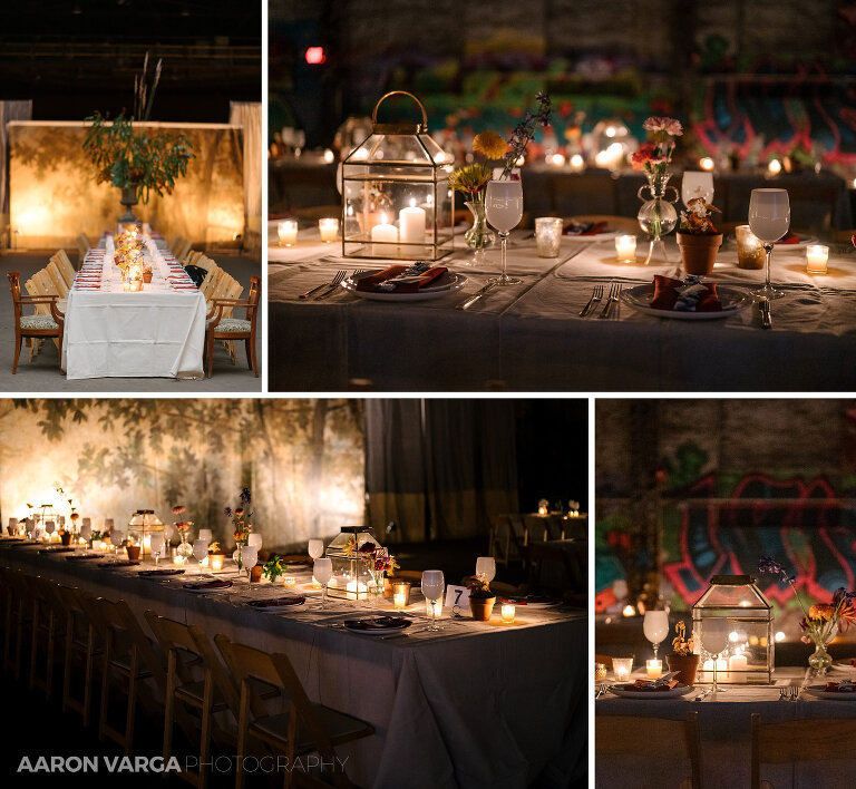 44 candlelit wedding reception details carrie furnace(pp w768 h708) - Emily + Eli | Carrie Furnace Wedding Photos