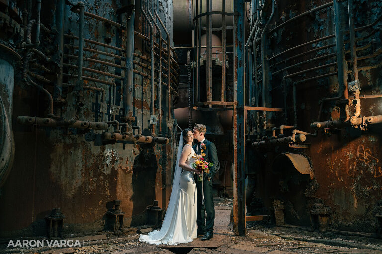 48 carrie furnace unique wedding photos off camera flash(pp w768 h511) - Emily + Eli | Carrie Furnace Wedding Photos