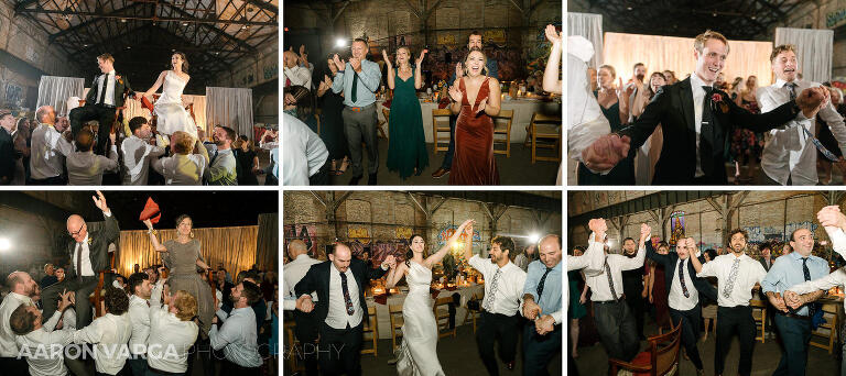 51 carrie furnace wedding reception dancing(pp w768 h342) - Emily + Eli | Carrie Furnace Wedding Photos