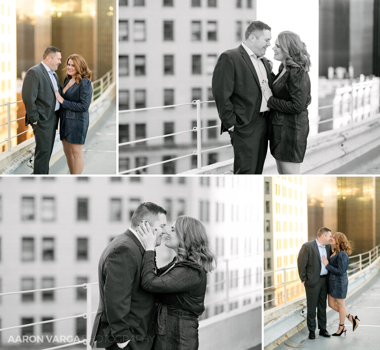 18 downtown pittsburgh engagement session rooftop(pp w768 h706) - Julia + Ryan | Downtown and Mt. Washington Engagement Photos