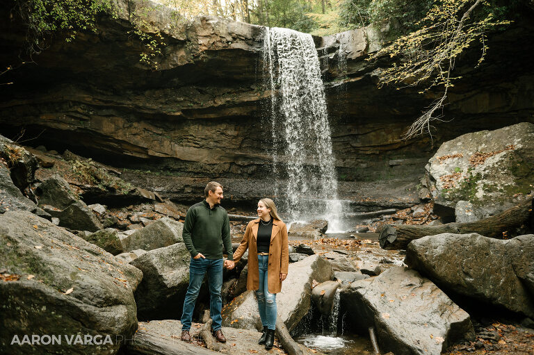 06 ohiopyle state park cucumber falls engagement photos(pp w768 h511) - Janell + Kyle | Ohiopyle State Park Engagement Photos