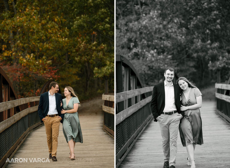 21 wooden bridge ohiopyle state park(pp w768 h561) - Janell + Kyle | Ohiopyle State Park Engagement Photos
