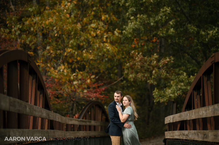 22 wooden bridge fall engagement photos ohiopyle state park(pp w768 h511) - Janell + Kyle | Ohiopyle State Park Engagement Photos
