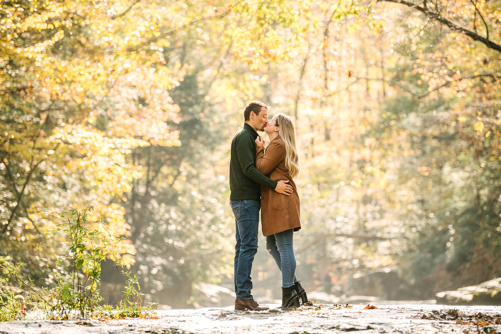 Fall Engagement Session Ohiopyle State Park - Janell + Kyle | Ohiopyle State Park Engagement Photos