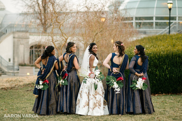 23 indian wedding bridesmaid photos(pp w768 h511) - Hema + Nathan | Phipps Conservatory and J. Verno Studios