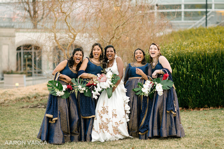 24 indian wedding bridesmaid photo(pp w768 h511) - Hema + Nathan | Phipps Conservatory and J. Verno Studios