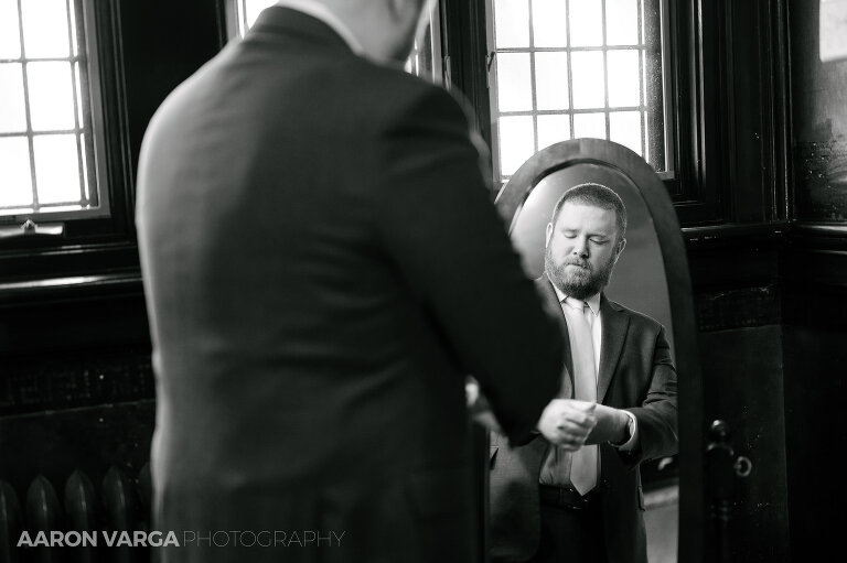 06 soldiers and sailors wedding groom prep(pp w768 h511) - Kelli + Ian | Soldiers & Sailors Memorial Hall Wedding Photos