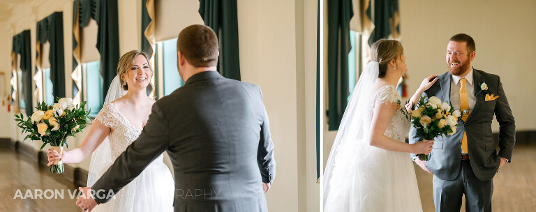 10 soldiers and sailors wedding first looks(pp w768 h304) - Kelli + Ian | Soldiers & Sailors Memorial Hall Wedding Photos