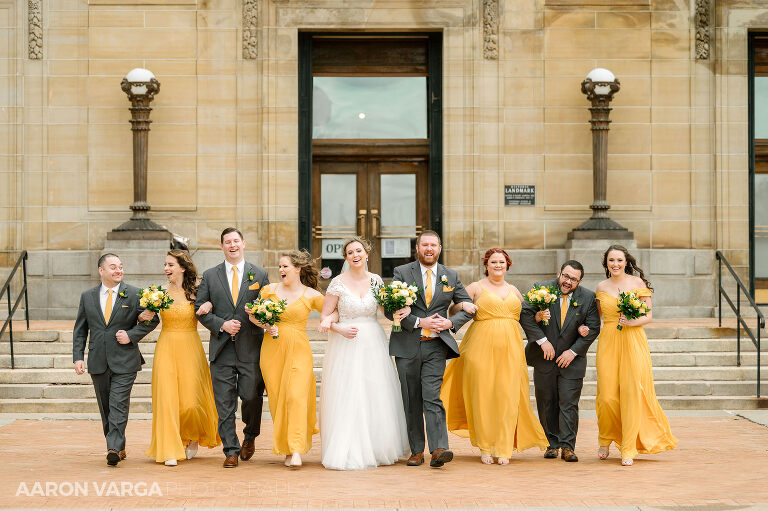 12 soldiers and sailors bridal party(pp w768 h511) - Kelli + Ian | Soldiers & Sailors Memorial Hall Wedding Photos