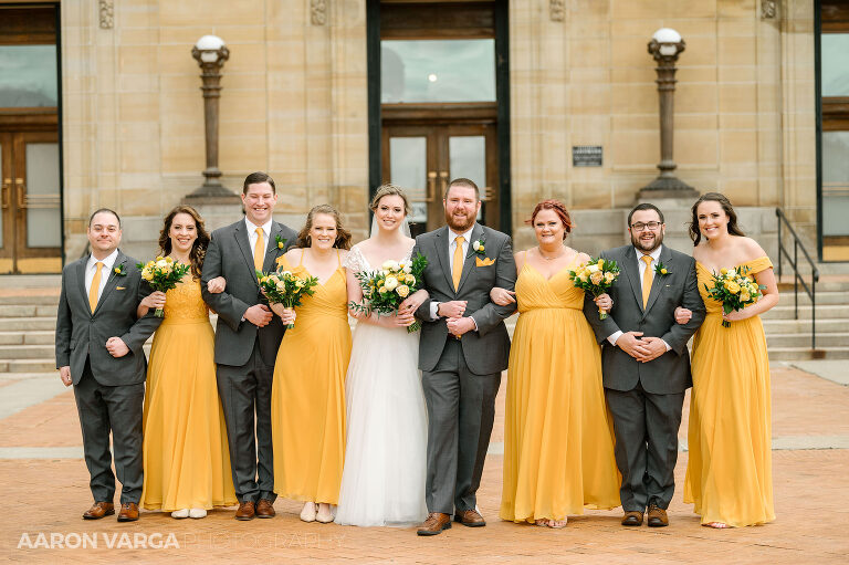 13 soldiers and sailors wedding bridal party(pp w768 h511) - Kelli + Ian | Soldiers & Sailors Memorial Hall Wedding Photos