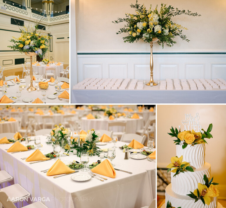 30 soldiers and sailors wedding reception details(pp w768 h708) - Kelli + Ian | Soldiers & Sailors Memorial Hall Wedding Photos